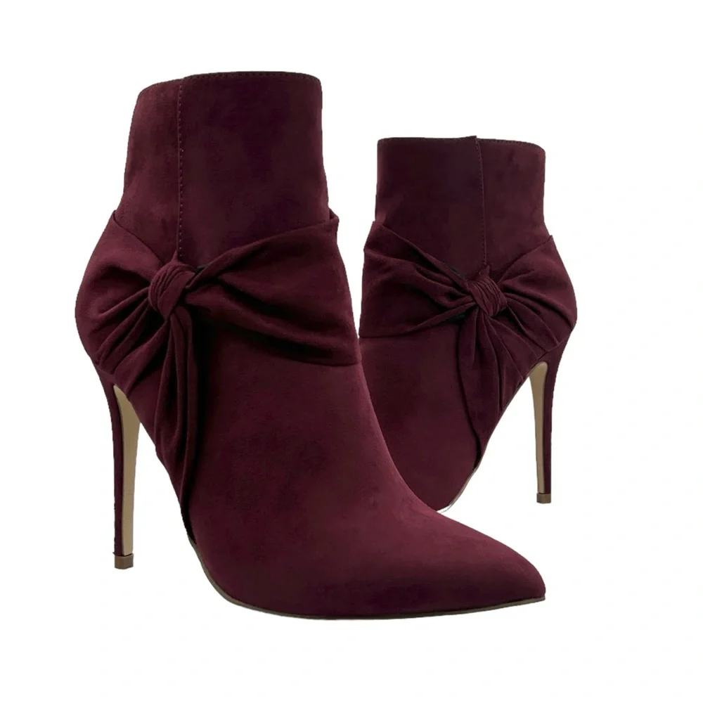 JustFab Karolina Faux‎ Suede Ankle Booties NWOT (9)